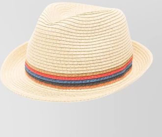 Paul Smith straw hat striped band woven texture