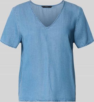 Vero Moda Regular Fit T-Shirt aus Lyocell Modell BREE in Jeansblau, Gr&ouml;&szlig;e XL