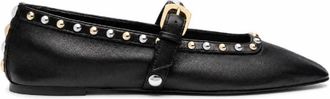 Stuart Weitzman Schoenen, Dames, Zwart, 39 1/2 EU, Perry Mary Jane Flat