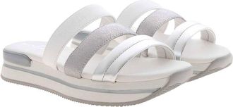 Hogan Metallic Leather Sandal