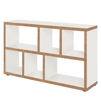 TemaHome home24 Temahome Regal Berlin III Wabenplatte Wei&szlig;/Braun 150x83x34 cm (BxHxT)
