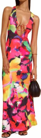 AFRM Sleeveless Cutout Knit Maxi Dress In Pink, Black