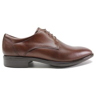 Ecco Ecco Citytray Leather Mens Shoes - UK 9-9.5 - US 9-9.5 Men - EU 43 - Cognac - Size:UK 9-9.5