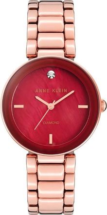 Anne Klein Ceramic Red Dial Ladies Watch AK/1362BYRG