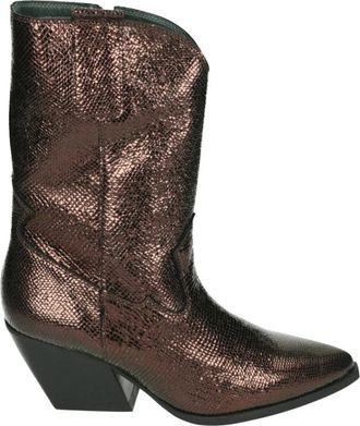 Red-Rag Westers stijl bruine leren laars - Dames - Cowboylaarzen - Bruin - 37 EU - Leer - Schoenen