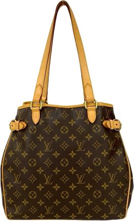 Louis Vuitton Brown Leather Pvc Shoulder Bag Tote Bag (Pre-Owned)