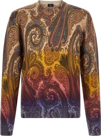 Etro Truien & Vesten, Heren, Veelkleurig, 2Xl, Wol, Trui met ronde hals