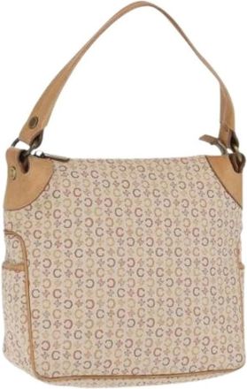 Celine Pre-owned Shoulder Bags, female, Beige, Size: ONE SIZE Pre-owned Canvas Shoulder Bag