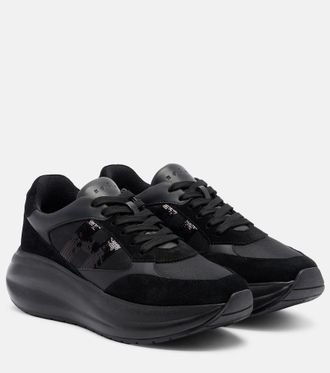 Hogan Maxi I Active suede-trimmed sneakers