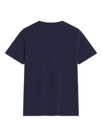 Maison Kitsun&eacute; Fox Head Embroidered Cotton T-shirt - Navy