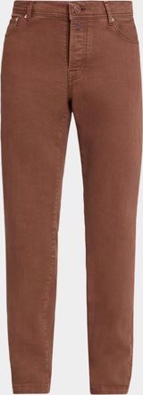Kiton Men & apos;s Stretch-Cotton Slim-Fit Trousers