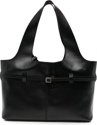 Manu Atelier Buckled Leather Shoulder Bag