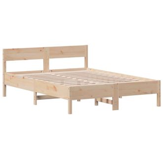 Berkfield Home Beautiful Bed Frame without Mattress 120x190 cm Small Double Soli in Light Tan