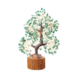 OEM Arbol De La Vida - Cristales De Cuarzo Y Piedras Naturales - Decoraci&oacute;n Para Chakras Y Feng Shui - 15 Cm - 7 Ramas - 1 Unidad