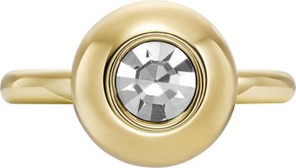 Fossil Womens Bright Baubles Gold-Tone Brass Center Focal Ring
