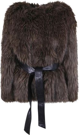 Magda Butrym Fur Jacket - Dames - Jassen - Bruin - XS - Jassen