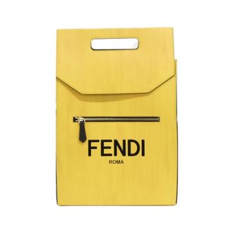 Fendi Yellow Leather Backpack (Pre-Owned)