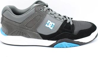 DC Schoenen, Heren, Veelkleurig, 44 EU, Su&egrave;de, Leren Veterschoenen met Su&egrave;de Inzetstukken