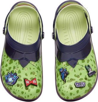 Crocs Mens Classic Clogs Dragon Ball Z Cell - Shoes Green/Purple/Grey Size 11.0