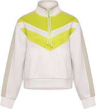 Lacoste Womens Lacoste Colour-Block 1/4 Zip Sweatshirt in White