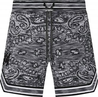 Amiri Mens Space Dye Bandana Shorts In Black