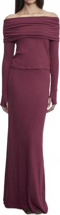 Enza Costa Cashmere Bias Skirt In Barolo
