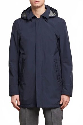 Herno Laminar Waterproof Raincoat In Navy