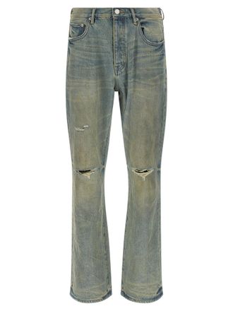 Purple Paarse P026 Dirty Fade Rip Boot-jeans