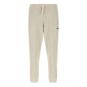Autry Sweatpants, male, Beige, Size: L Embroidered Logo Sweatpants