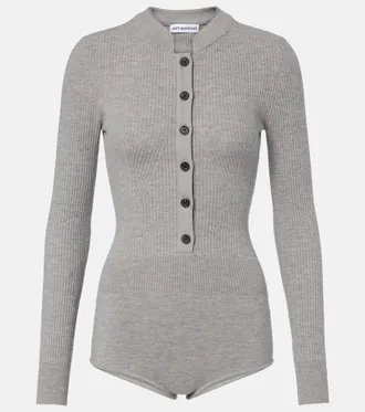 Self Portrait Ribbed-knit romper