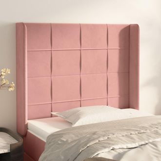 vidaXL Cabecero Con Orejas De Terciopelo Rosa 103x16x118/128 Cm Vidaxl