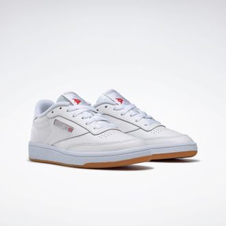Reebok Classic Sneaker REEBOK CLASSIC CLUB C 85, Damen, Gr. 37,5, weiss (wei&szlig;, light, grau, gum), Leder, Schuhe Sneaker