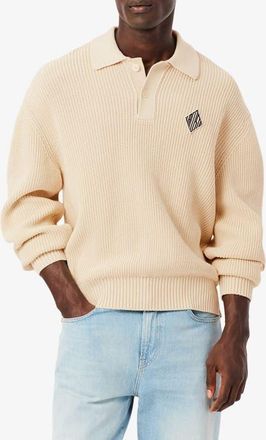 Lacoste Relaxed Fit Polo Sweater in Powder at Nordstrom, Size 7