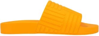 Bottega Veneta Oranje Rubberen Slippers met Ergonomische Binnenzool - Dames - Sandalen - Oranje - 40 EU - Schoenen
