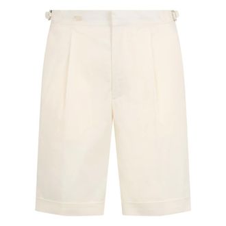 Moorer Casual Shorts, male, White, Size: M Bermuda Shorts
