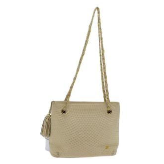 Bally Tweedehands leren schoudertassen - Dames - Pre-owned - Beige - Maat: ONE Size Leer