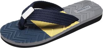 Generic Men Classical Comfortable Flip Flop Fashion Sandals Slide Beach Slippers with Arch Support Lightweight Sole (Blue, 6.5)