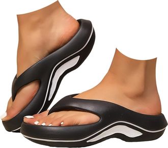 Generic Orthopedic Flip Flops for Women Summer Soft Flip Flops Casual Platform Sandals Dressy Non-Slip Comfortable Lightweight Outdoor Beach Walking Shoes