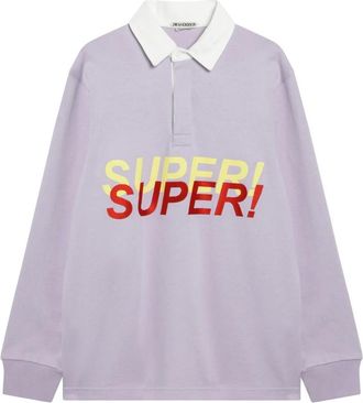 J.W.Anderson Tops, Dames, Paars, M, Katoen, Super Super Rugby Polo