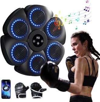 OEM M&aacute;quina De Boxeo Musical De Pared, Bluetooth + Guantes, 9 Modos De Velocidad Para Ni&ntilde;os/adultos