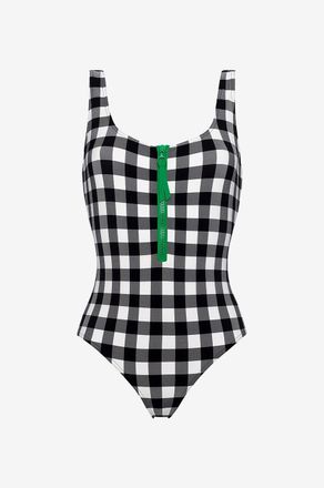 Eres Karierter Badeanzug mit Reissverschluss Funny