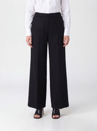 Aspesi Pantaloni wide leg in cr&ecirc;pe con vita elasticizzata