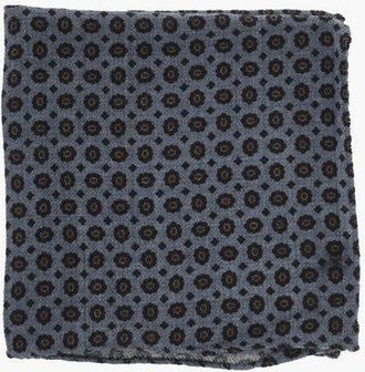 Corneliani CC COLLECTION Patterned Virgin Wool Pocket Square size Unica