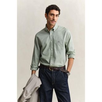 GANT Heren Poplin Overhemd (Kruiden)