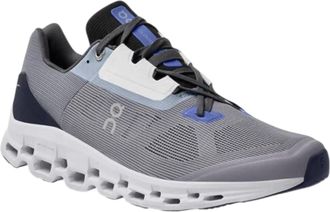 On On Cloudstratus Running Sneaker in Fossil Grey/Midnight Men