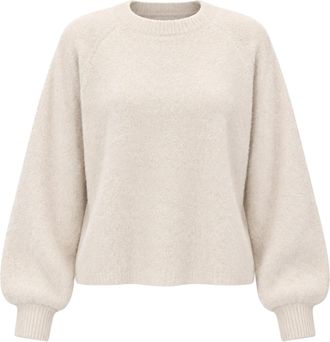Marella Oatmeal Beige Brushed Crewneck Sweater