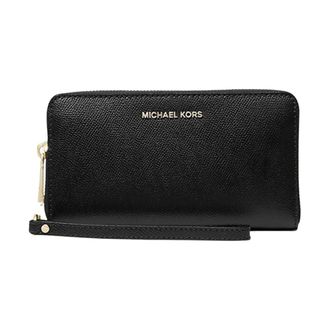 Michael Kors Smartphone Wristlet grande in pelle cross grain - - Accessories - Donna - Nero - ONE SIZE