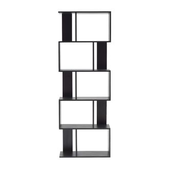 Mobili Rebecca Mobili Rebecca - Rebecca Mobili Libreria 5 Estante Madera Negro Moderno 172,5x60x24