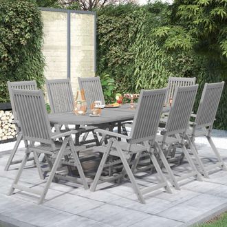 vidaXL Juego De Comedor De Jard&iacute;n 9 Piezas Madera Maciza De Acacia Vidaxl