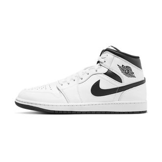 Nike Jordan 1 Mid Reverse Panda - unisex - Sport - Wit - Maat: 45 EU Leer